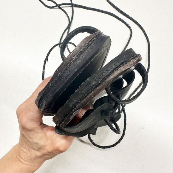 Five Worlds Distressed Lace Up Gladiator Flat Leather Sandals Womens Size 10 - Picture 5 of 10